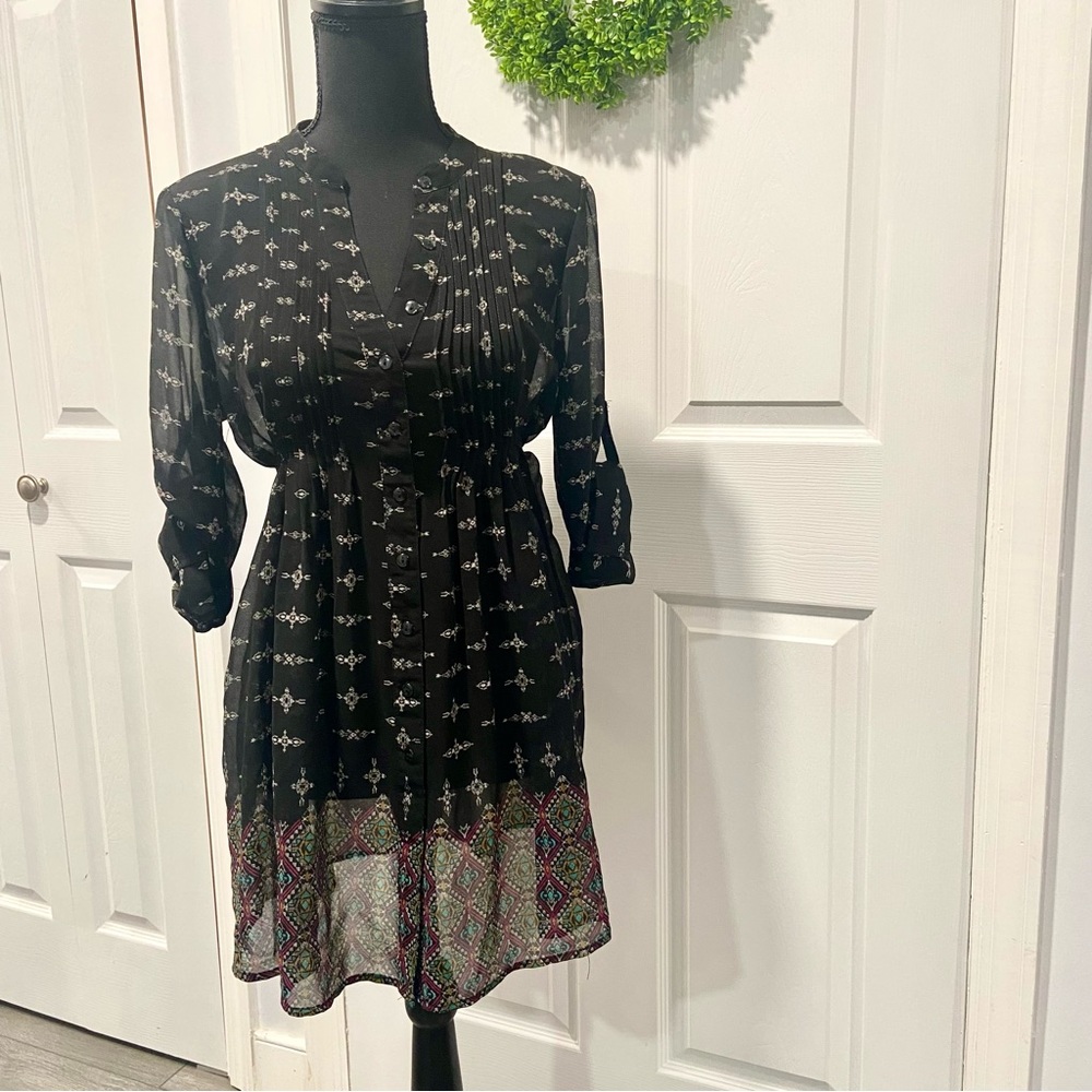 American Rag Sheer Buttoned Top